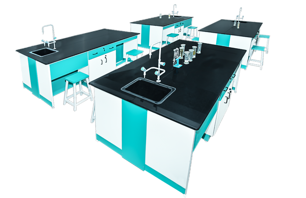 MON330 ALUMINUM AND WOODEN BIOLOGICAL LAB ROOM
