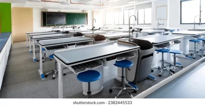 MON329 ALUMINUM AND WOODEN CHEMICAL LAB ROOM